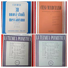 Set nove libri studi spartiti per pianoforte