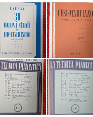 Set nove libri studi spartiti per pianoforte