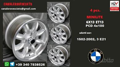 MINILITE 6x13 13 4X100 et13 BMW 1502 - 2002 3 E21