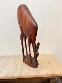 Scultura in legno - Cervo in legno