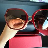 Occhiali da sole Valentino rosso amaranto rockstud