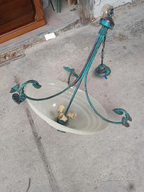 lampadario in ferro battuto 