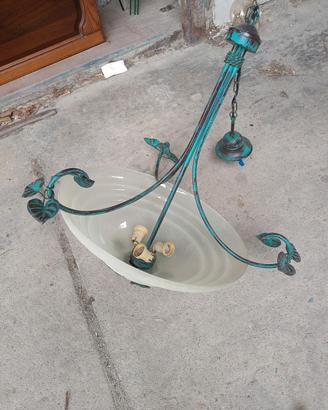 lampadario in ferro battuto 