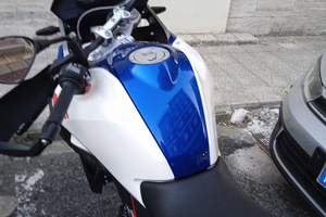 Bmw g310 gs polar white racing blue metallic