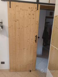 Porta scorrevole con binario