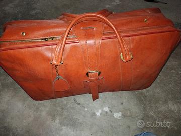 valigia vintage in vera pelle