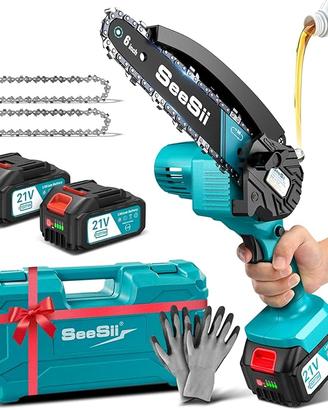 Mini Motosega a Batteria 8000mAh, 900W 6 Pollici M