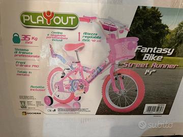 bicicletta 14” con rotelle girl
