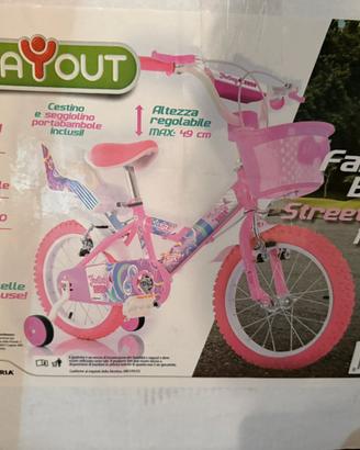 bicicletta 14” con rotelle girl