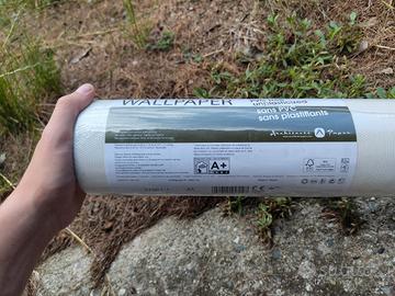 58 mq carta da parati lavabile colore avorio.