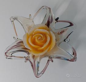 Porta candela in vetro