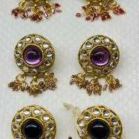 ORECCHINI stile BOLLIWOOD-N. 3 COPPIE-NUOVI