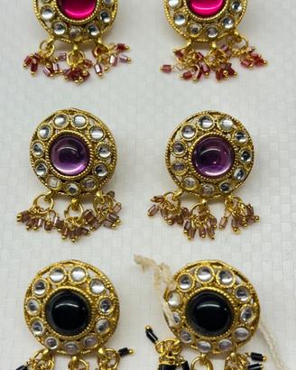 ORECCHINI stile BOLLIWOOD-N. 3 COPPIE-NUOVI