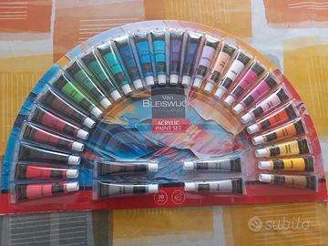 Set 30 tubetti colori pittura acrilica 12 ml