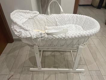 Culla vimini a dondolo