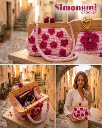 Clutch Artigianale Matera In Fiore Pezzo Unico 