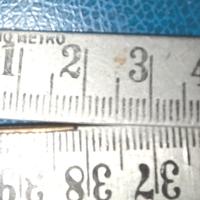 metro doppio in alluminio  vintage