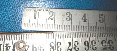 metro doppio in alluminio  vintage