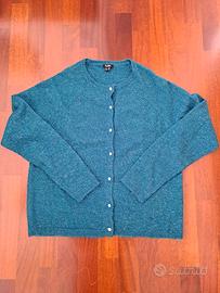 Cardigan con bottoni argentati strass Iwie - tagli