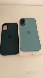 iPhone 16 256 GB Teal+Cover Apple originale(92%🔋)