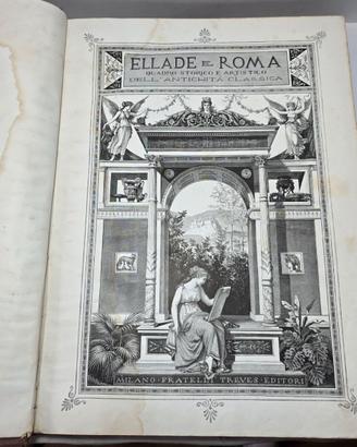 Libro Antico 1882 - Ellade e Roma Quadro Storico