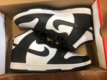 nike dunk high retro nero e bianco nuove mai usato