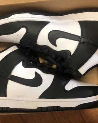 nike dunk high retro nero e bianco nuove mai usato
