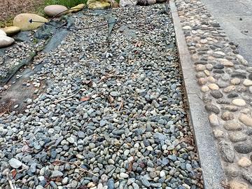 Sassi, ciottoli aiuola vialetto