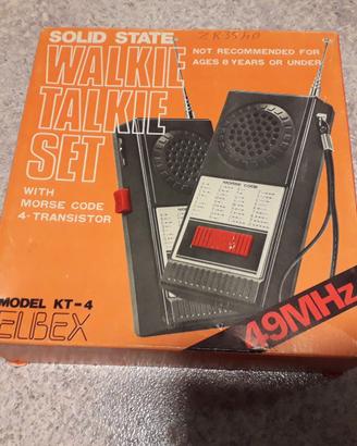 Coppia Walkie Talkie Vintage Elbex KT-4 Anni 70/80