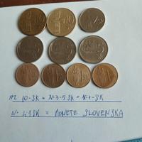 10 monete slovacchi.