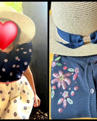 Abito elegante cerimonia 3 pezzi bimba 4 anni