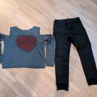 Completo jeans SOUVENIR e maglia