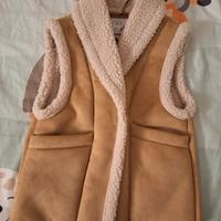 gilet pelle montone bambina