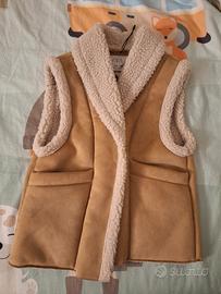 gilet pelle montone bambina