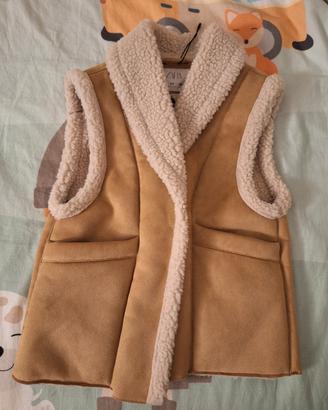 gilet pelle montone bambina
