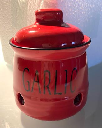 Vaso per aglio in ceramica