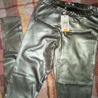 Leggins argentati tessuto lucido