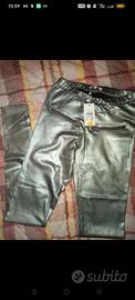 Leggins argentati tessuto lucido