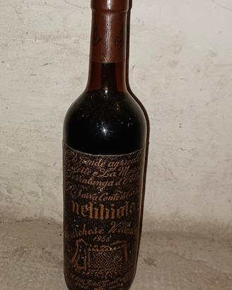 Bottiglia vino nebbiolo riserva villadoria 1968
