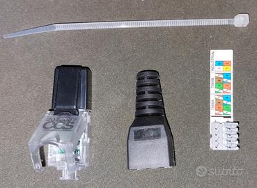 Connettori RJ45 Cat.6 UTP Toolless (4 pz., NUOVI)