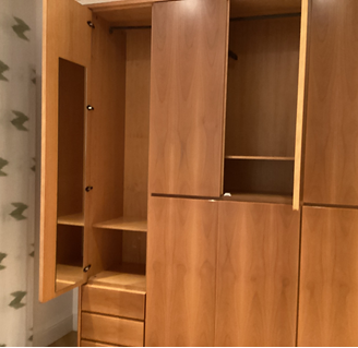 Armadio Guardaroba 6 Ante con Cassettiera Esterna