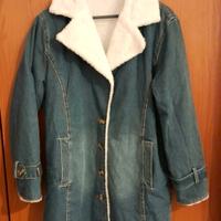 Giacca donna in denim con colletto 