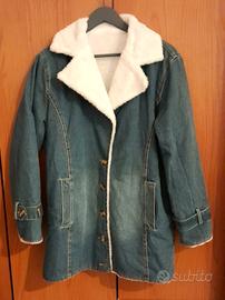 Giacca donna in denim con colletto 