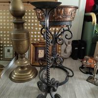 Portacandele vintage in ferro battuto – h 70