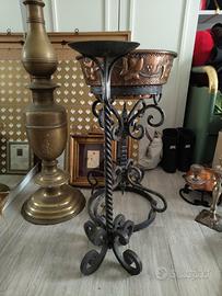 Portacandele vintage in ferro battuto – h 70