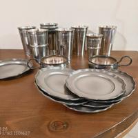 piattini e bicchieri vintage d'arredo 