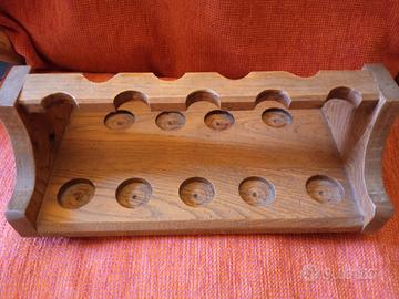 Porta pipe in legno. 10 alloggiamenti 