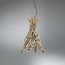 Lampadario da soffitto in legno