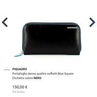 Piquadro,Portafoglio donna quattro soffietti, nero