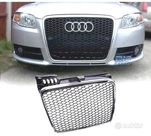 GRIGLIA AUDI A4 B7 LOOK RS CROMATO NERO